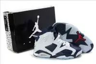 sport air jordan 6 hommes retro basket olympic blance blue